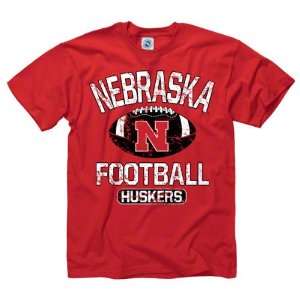 Nebraska Cornhuskers Youth Red Jock Football T Shirt  