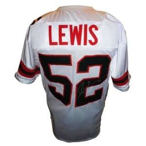  Ray Lewis Autographed Miami Hurricanes (White #52) Jersey 