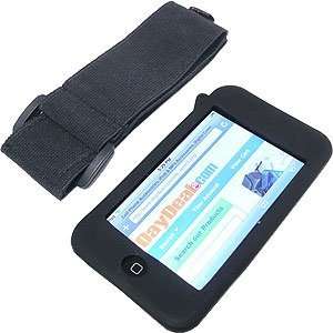  Black Skin Cover w/ Armband for Apple iPod touch  