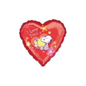  18 Snoopy I Love You Heart Balloon   Mylar Balloon Foil 