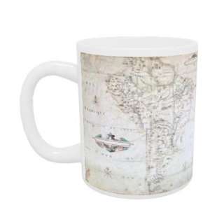 Map of South America (coloured engraving) by French School   Mug 