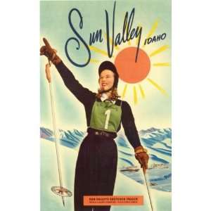    Gretchen Fraser   Sun Valley IDAHO Ski Poster