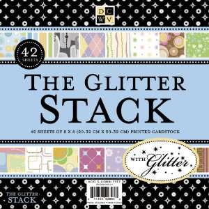  All Occasion Glitter Paper Stack 8X8 42 Sheets/P 