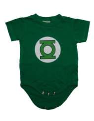 Green Lantern Logo Military Green Snapsuit Infant Onesie Baby Romper