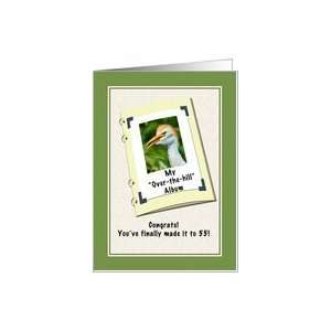  55th Birthday, Humor, Cattle Egret Bird Card Toys & Games