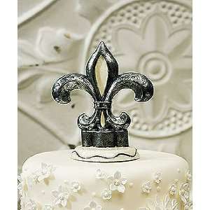  Parisian Wedding Cake Topper   Fleur De Lis Cake Topper 