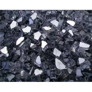   Fire Pit Glass, ~1/4 Midnight Gray Reflective, 10 LBS: Patio, Lawn