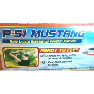  P 51 Mustang Rubber Power Plane Toys & Games