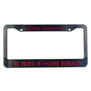    Ozzy Osbourne   Prince Of Dark License Plate Frame Automotive