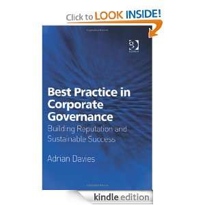   in Corporate Governance Building Reputation and Sustainable Success