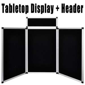   Frame Black Desktop Display 3 Panel Header Trade Show Board New  
