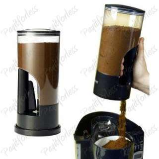 Zevro AirTight Ground Coffee Storage & Dispenser Black  