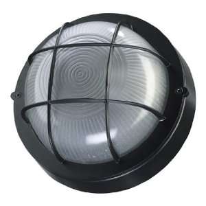  Lighting Cast Aluminum Wet Location Bulk Head Light Fixture: Black 
