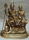Brass Hindu Lord God Shiva Parivar Nandi Parvati Ganesha Idol Statue 