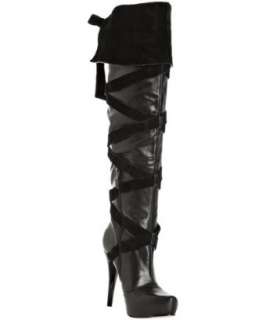 Boutique 9 black leather Nunia wrap tall boots   