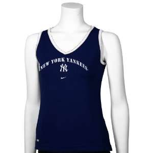 Nike New York Yankees Navy Ladies Spring Tank Top  Sports 