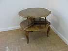 French Carved Two Tier Lamp End Table B