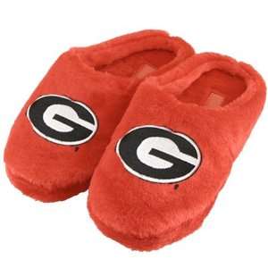    Georgia Bulldogs Red Ladies Fuzzy Slippers: Sports & Outdoors