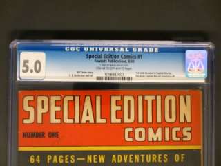 Special Edition Comics #1 FAWCETT 1940 CGC 5.0   1st Captain Marvel 