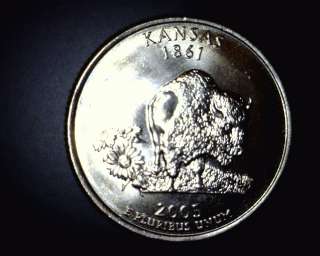 2005 D Kansas Unc. State Quarter Coin  