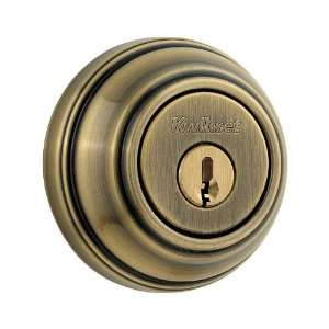   Dead Bolt Exterior Door Hardware   Antique Brass: Home Improvement