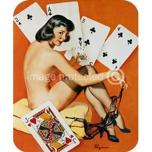   Poker Pin Up Vintage Gil Elvgren Pinup Girl MOUSE PAD: Office Products