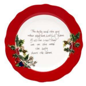  Portmeirion Holly & Ivy Red Border Accent Plate Patio 