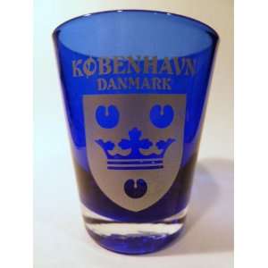  Copenhagen Denmark Cobalt Blue Shot Glass: Kitchen 