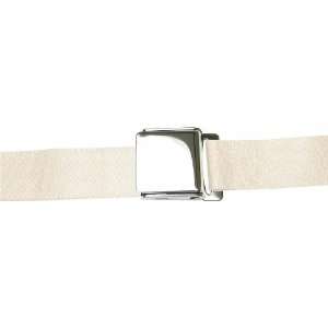   White 3 Point Retractable Seat Belt with Airplane Buckle: Automotive