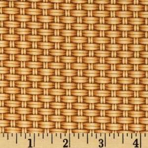   Woven Basket Textural Brown Fabric By The Yard: Arts, Crafts & Sewing