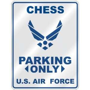   CHESS PARKING ONLY US AIR FORCE  PARKING SIGN SPORTS 