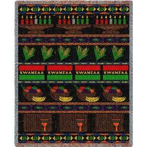 Kwanzaa Tapestry Throw Blanket Celebrates Family Community & Culture 