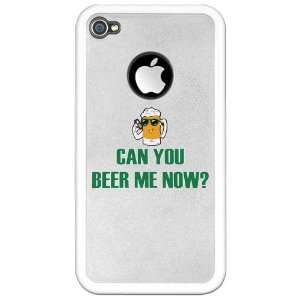   or 4S Clear Case White Can You Beer Me Now Beer Mug 