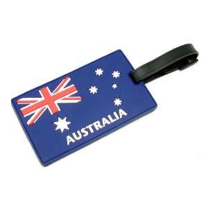   Personalized Rubber Luggage Tag Australian Flag 