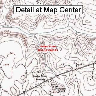  USGS Topographic Quadrangle Map   Kellys Pond, Georgia 