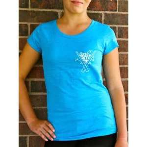 Turquoise Ladies Fitted Acid T Shirt X Large  Sports 