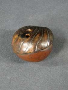   Japanese Carved Nut Netsuke Of Very Expressive Face 19THC  