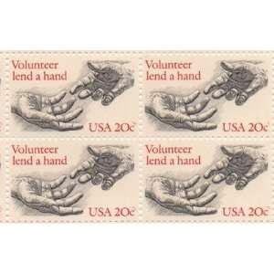  Volunteer Lend A Hand Set of 4 x 20 Cent US Postage Stamps 