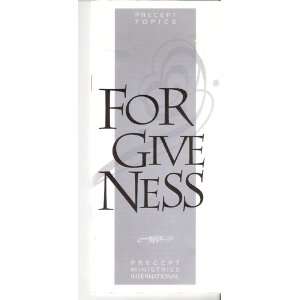  Forgiveness, Precept Topics Kay Arthur Books