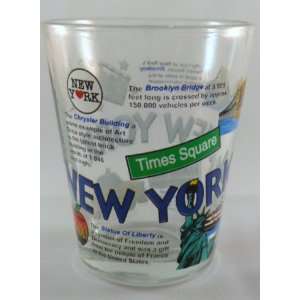  New York Attractions Collage Shot Glass: Kitchen & Dining
