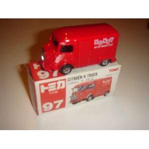 Old Tomica Tomy Citroen H Truck Red #097 3 Toys & Games