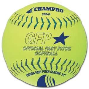  Champro 12 USSSA Fast Pitch Classic Softballs OPTIC YELLOW 