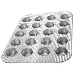  USA Pans 12 Cup Mini Crown Muffin Pan, Aluminized Steel 
