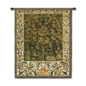   Tree of Life theme 53x40 chenille cotton green wall
