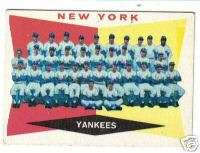 1960 TOPPS CARD #332 NEW YORK YANKEES TEAM CARD  