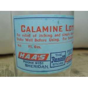  Calamine Lotion Vintage Design Apothecary Bottle 