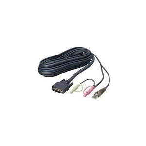   10 ft. Dual Link DVI KVM Cable, USB and Audio/Mic, TAA Co Electronics