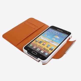   Leather Wallet Case cover For Samsung Galaxy Note N7000 i9220  