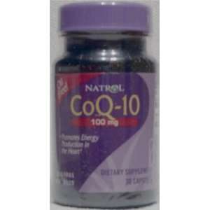  Natrols Coq10 100mg 30 caps.