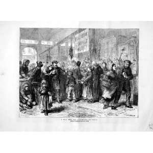    1871 DOG CAT BUTCHERS PARIS FRANCE PEOPLE SHOPPING